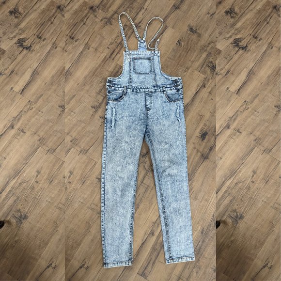 Dimonds & Threads Denim - Juniors Acid Wash Overalls